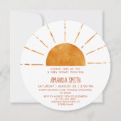 Invitation Baby shower Boho Jaune Sunshine (Devant)
