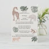 Invitation Baby shower Boho Jungle Safari (Debout devant)