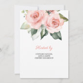 Invitation baby shower boho luxuriant fleuri et doré (Dos)