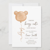 Invitation Baby shower Boho mignon de la béaire de l'ours en (Devant)