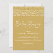 Invitation Baby shower Boho moderne par courrier (Devant)