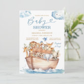 Invitation Baby shower Boho neutre entre hommes et femmes sur (Debout devant)
