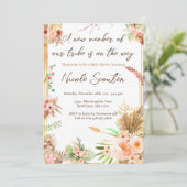 Invitation Baby shower Boho Neutre genre (Debout devant)