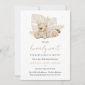 Invitation Baby shower Boho Neutre Nous Pouvons Attendre (Devant)