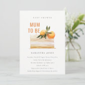 Invitation Baby shower Boho Orange Fruit (Debout devant)