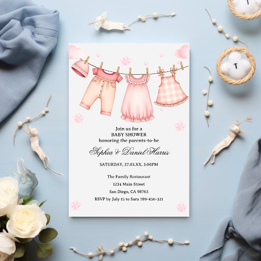 Invitation Baby Shower Boho Ourson