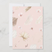 Invitation Baby shower Boho Pampas Floral Rose (Dos)