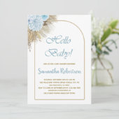 Invitation Baby shower Boho Pampas Grass Boho (Debout devant)
