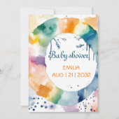 Invitation Baby shower BOHO personnalisé (Devant)