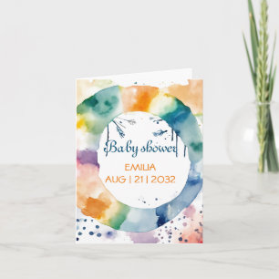 Invitation Baby shower BOHO personnalisé