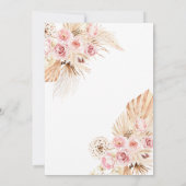 Invitation Baby shower Boho Pink Gold Avril Douches (Dos)