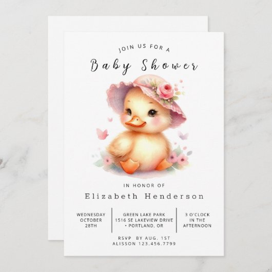 Invitation Baby shower Boho Printable (Devant / Derrière)
