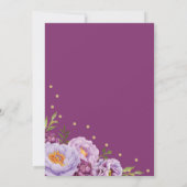 Invitation Baby shower Boho Purple Floral Dreamcatcher (Dos)