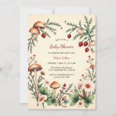 Invitation Baby shower Boho Rustique Woodland Nature (Devant)