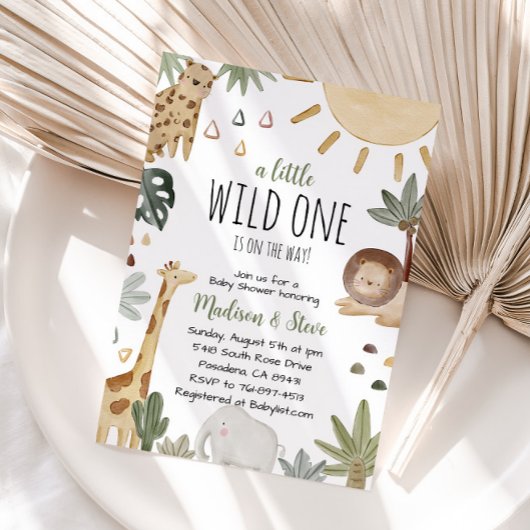 Invitation Baby shower Boho Safari