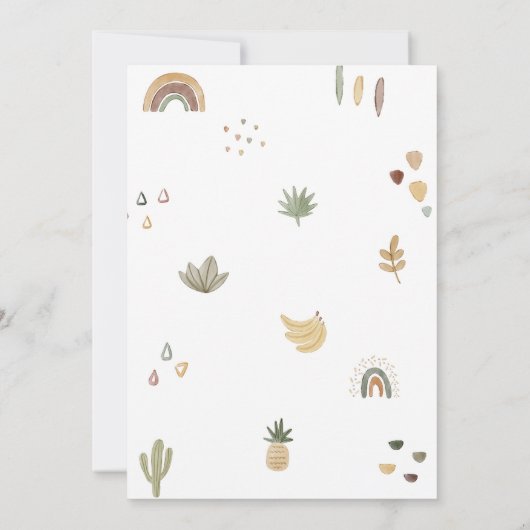 Invitation Baby shower Boho Safari (Dos)