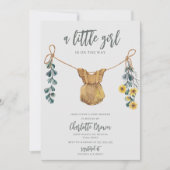 Invitation Baby shower Boho & Sage Girl (Devant)