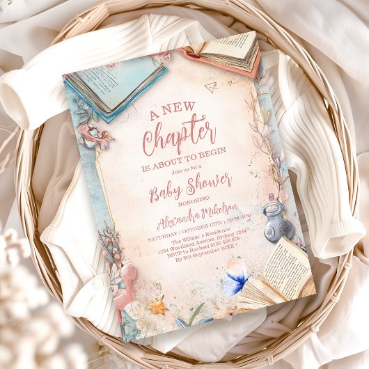 Invitation Baby shower Boho Storybook