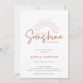 Invitation Baby shower Boho Sunshine (Devant)