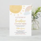 Invitation Baby shower Boho Sunshine (Debout devant)