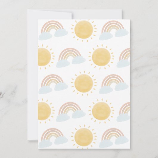 Invitation Baby shower Boho Sunshine (Dos)