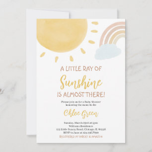 Invitation Baby shower Boho Sunshine