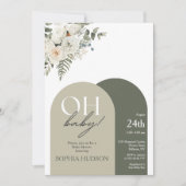 Invitation Baby shower Boho verdoyant (Devant)