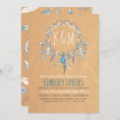 Invitation Baby shower Boho Vintage Dreamcather (Devant / Derrière)