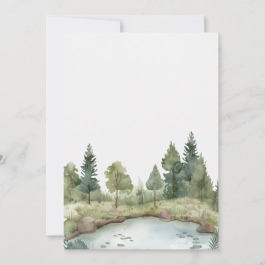 Invitation Baby shower Boho Woodland (Dos)