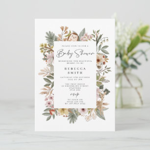 Invitation Baby shower Boho Woodland