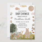 Invitation Baby shower Boho Woodland (Devant)