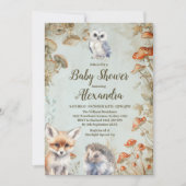Invitation Baby shower Boho Woodland (Devant)