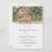 Invitation Baby shower Boho Woodland Animaux (Devant)