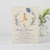 Invitation Baby shower Boho Woodland Fox Watercolor Parties s (Debout devant)