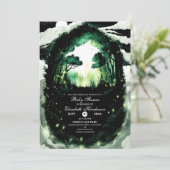 Invitation Baby Shower Bois Aquarelle (Debout devant)