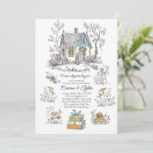 Invitation Baby Shower Bois Champignon (Debout devant)