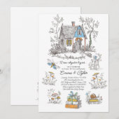 Invitation Baby Shower Bois Champignon (Devant / Derrière)