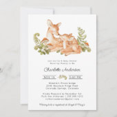 Invitation Baby shower bois de cerfs mignons Thème (Devant)