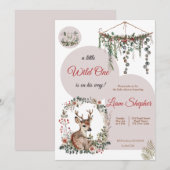 Invitation Baby shower bois de charme personnalisable (Devant / Derrière)