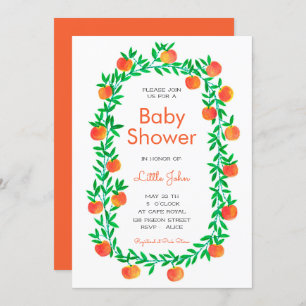 Invitation Baby shower  Bois de Robin d'aquarelle