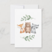 Invitation Baby shower Bois Eucalyptus Vert (Dos)