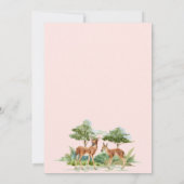 Invitation Baby shower boisé animaux de la forêt cerf rousse (Dos)