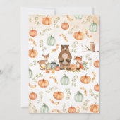 Invitation Baby shower boisé de Boy Fall (Dos)