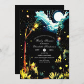 Invitation Baby shower boisé enchanté (Devant / Derrière)