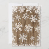 Invitation Baby shower boisé rustique (Dos)