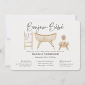 Invitation Baby shower Bonjour Bebe neutre pour le genre (Devant)