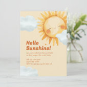 Invitation baby shower Bonjour Sunshine (Debout devant)