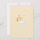 Invitation baby shower Bonjour Sunshine (Dos)