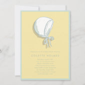 Invitation Baby shower Bonnet Jaune Bonnet (Devant)