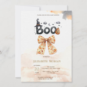 Invitation Baby shower Boo Bow Citrouille de la belle automne